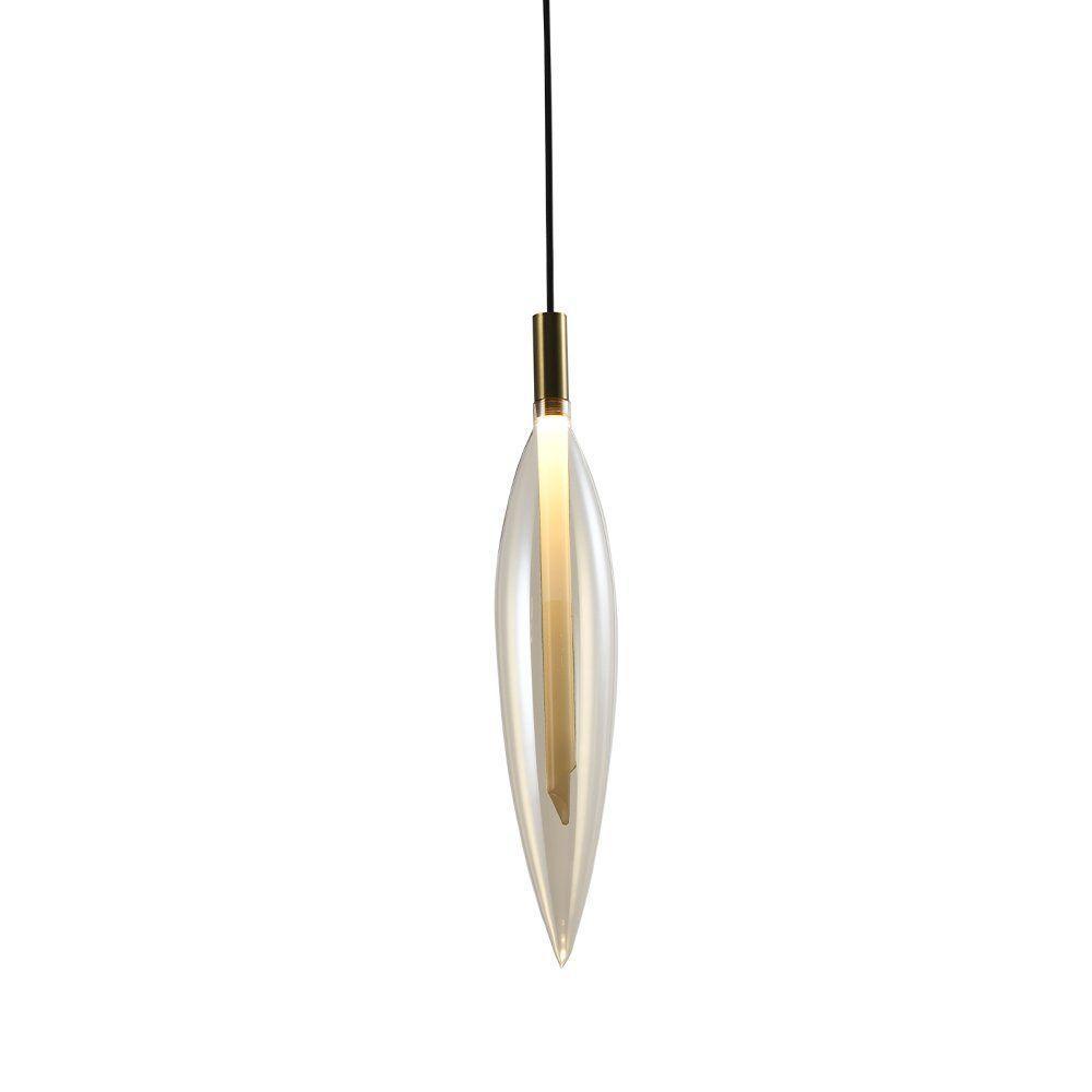 Lustre Pendente Skylight Pencil 4097 54cm Led Bivolt Dourado E Transparente - 2