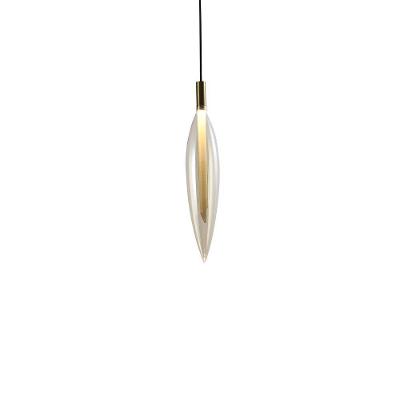 Lustre Pendente Skylight Pencil 4097 54cm Led Bivolt Dourado E Transparente