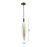 Lustre Pendente Skylight Pencil 4097 54cm Led Bivolt Dourado E Transparente - 4