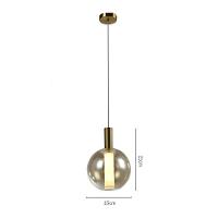 Lustre Pendente Skylight Spia 4089 21cm Led Bivolt Dourado E âmbar - 4