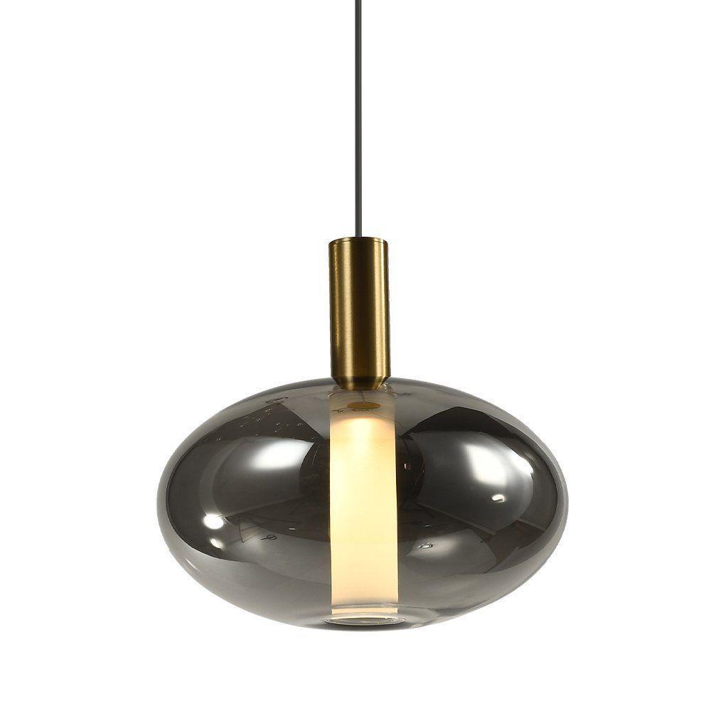 Lustre Pendente Skylight Spia 4090 19cm Led Bivolt Dourado / Fumê - 2