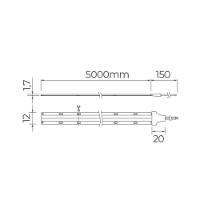 Fita De Led Stella Cob All Light Pro Com 5 Metros Alto Irc 95 25w 24v 4000k - Luz Neutra - 2