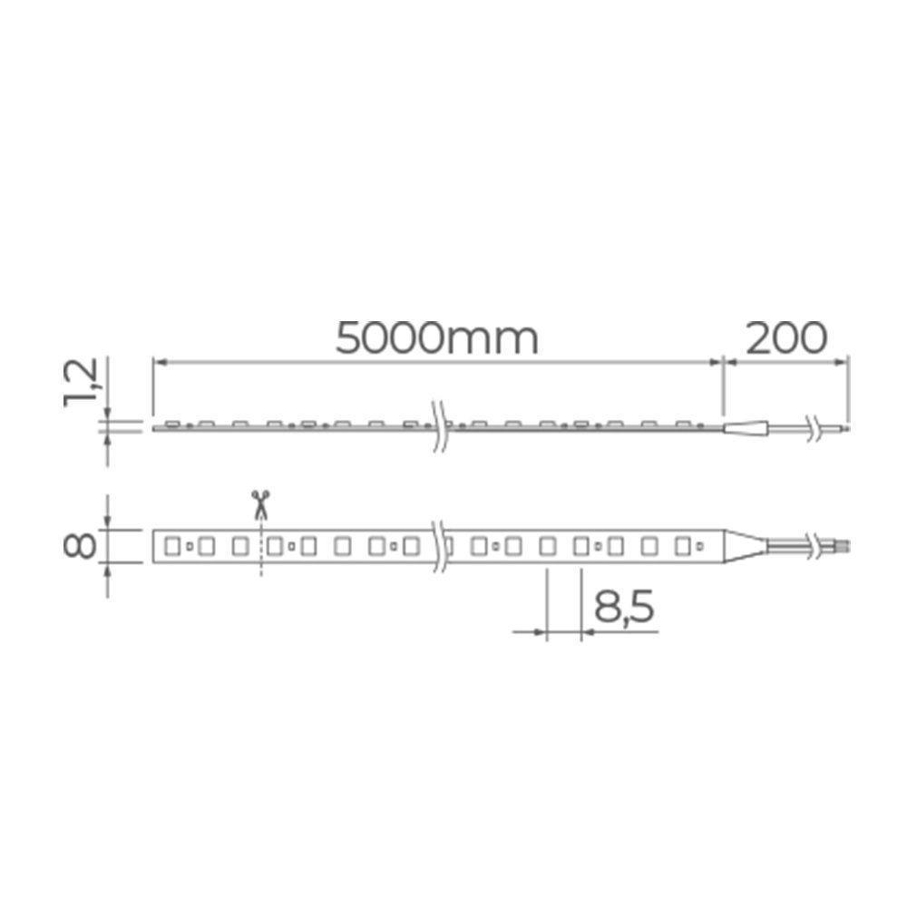 Fita De Led Stella Full Led Pro Com 5 Metros Alto Irc 97 14,5w 24v 2700k - Luz Amarela - 2