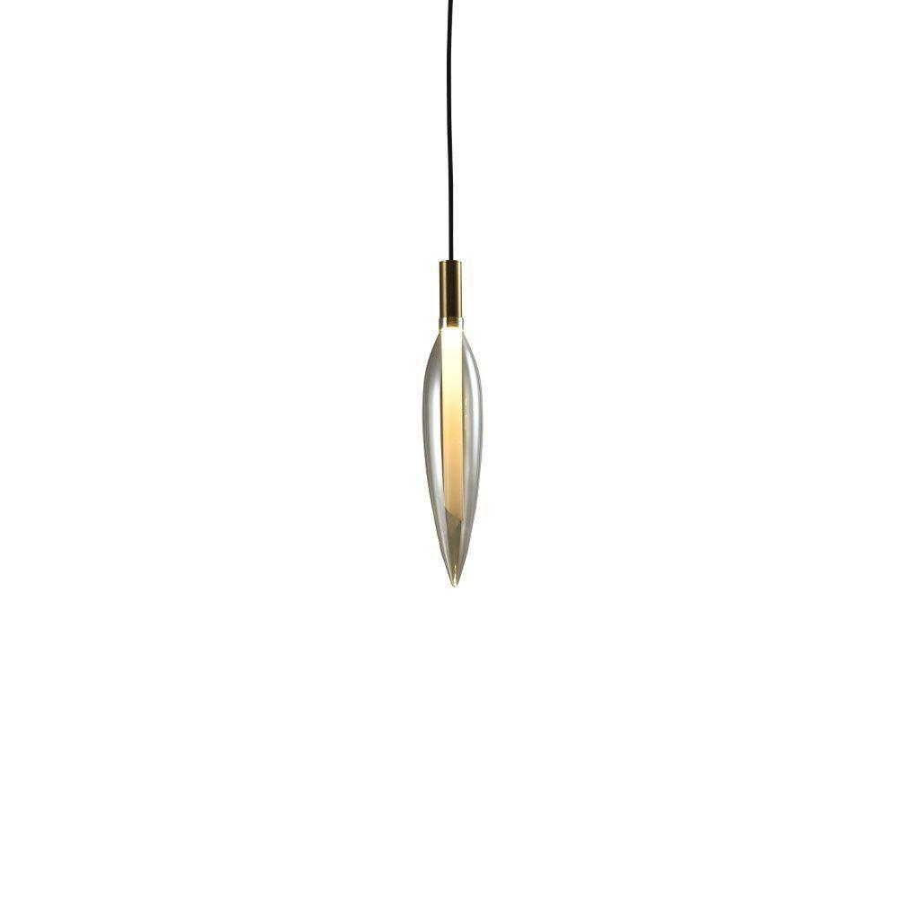 Lustre Pendente Skylight Pencil 4096 43cm Led Bivolt Dourado E âmbar - 1
