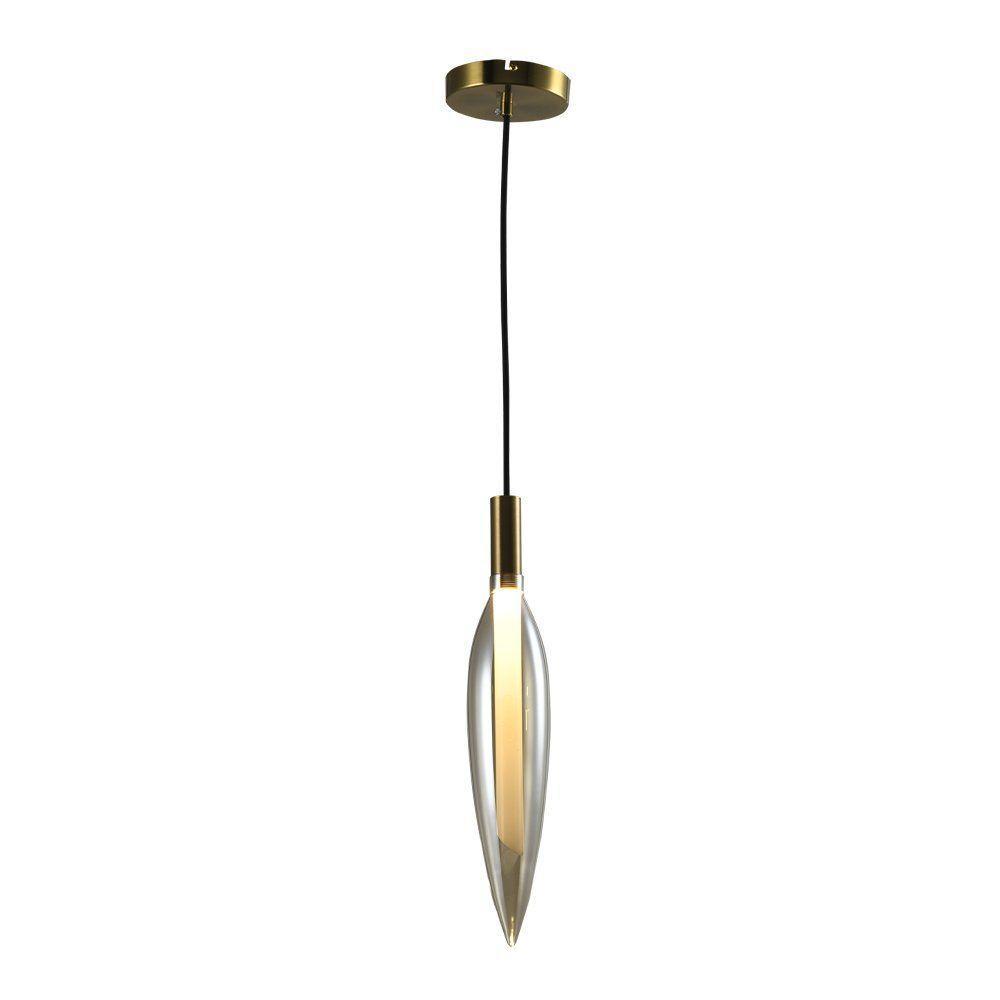Lustre Pendente Skylight Pencil 4096 43cm Led Bivolt Dourado E âmbar - 3
