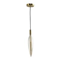 Lustre Pendente Skylight Pencil 4096 43cm Led Bivolt Dourado E âmbar