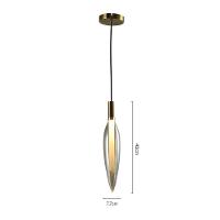Lustre Pendente Skylight Pencil 4096 43cm Led Bivolt Dourado E âmbar - 5
