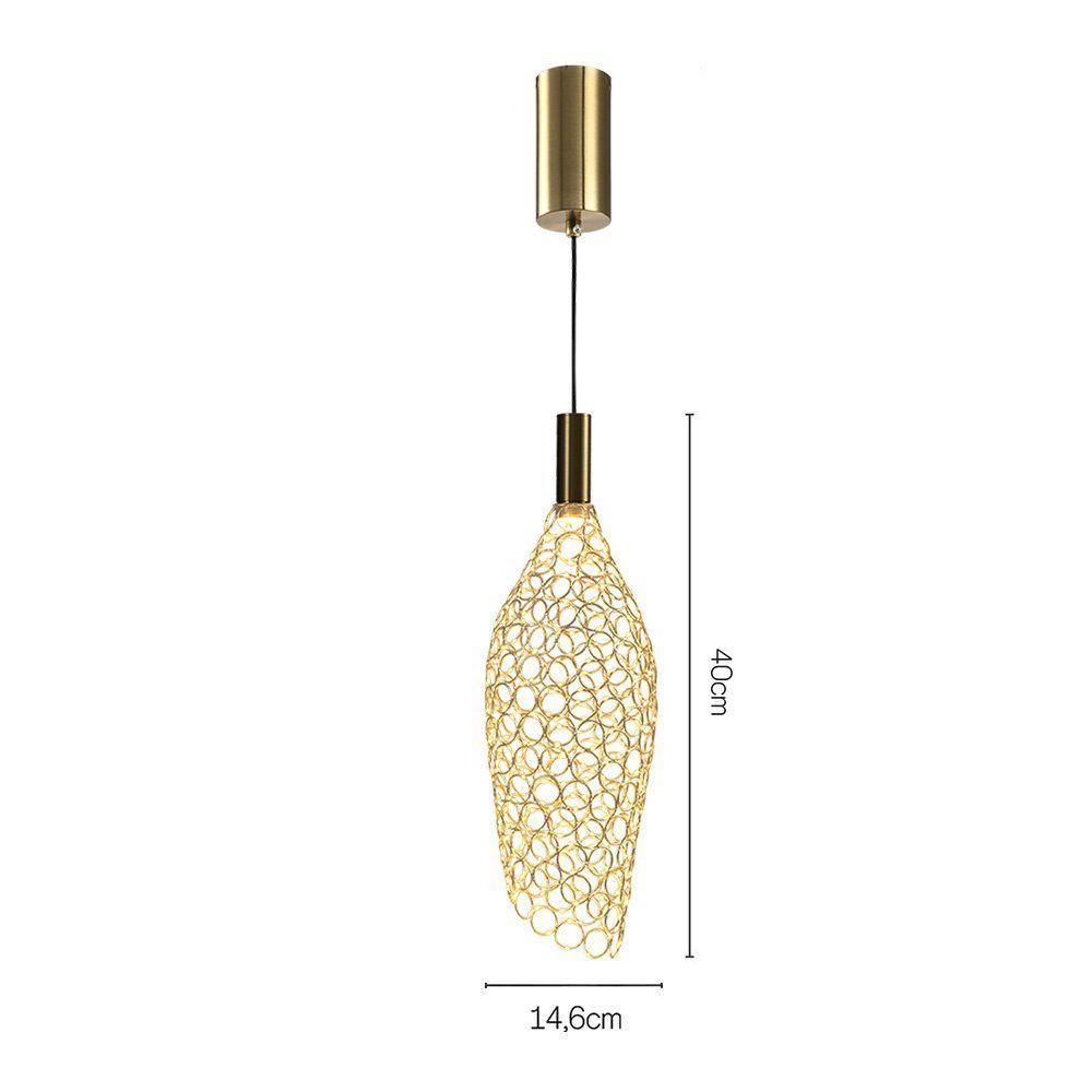 Lustre Pendente Skylight Honey 4091s 40cm Led Bivolt Dourado - 5