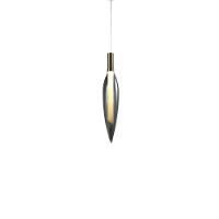 Lustre Pendente Skylight Pencil 4096 43cm Led Bivolt Dourado E Fumê - 1