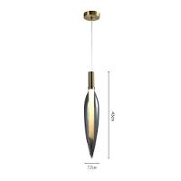 Lustre Pendente Skylight Pencil 4096 43cm Led Bivolt Dourado E Fumê - 4