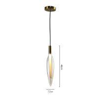 Lustre Pendente Skylight Pencil 4096 43cm Led Bivolt Dourado E Transparente - 4