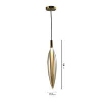 Lustre Pendente Skylight Pencil 4097 54cm Led Bivolt Dourado E âmbar - 4