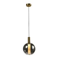 Lustre Pendente Skylight Spia 4089 21cm Led Bivolt Dourado E Fumê - 3