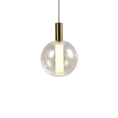 Lustre Pendente Skylight Spia 4089 21cm Led Bivolt Dourado E Transparente