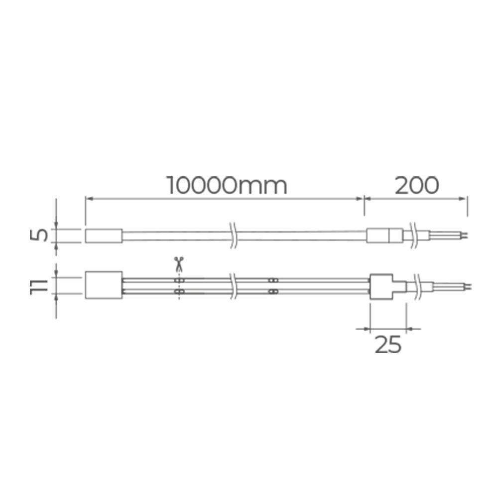 Fita De Led Stella Cob All Light Pro Com 5 Metros Ip67 Alto Irc 95 8w 24v 3000k - Luz Amarela - 2