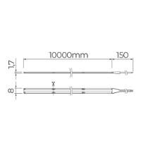 Fita De Led Stella Cob All Light Pro Com 10 Metros Alto Irc 95 10w 24v 3000k - Luz Amarela - 2
