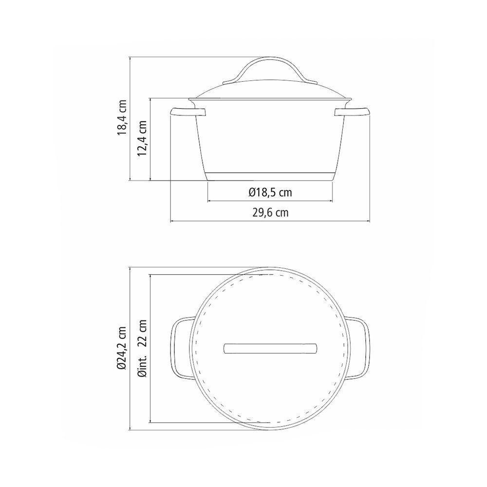 Caçarola Funda Fundo Triplotramontina Allegra 62654220 Inox único - 7