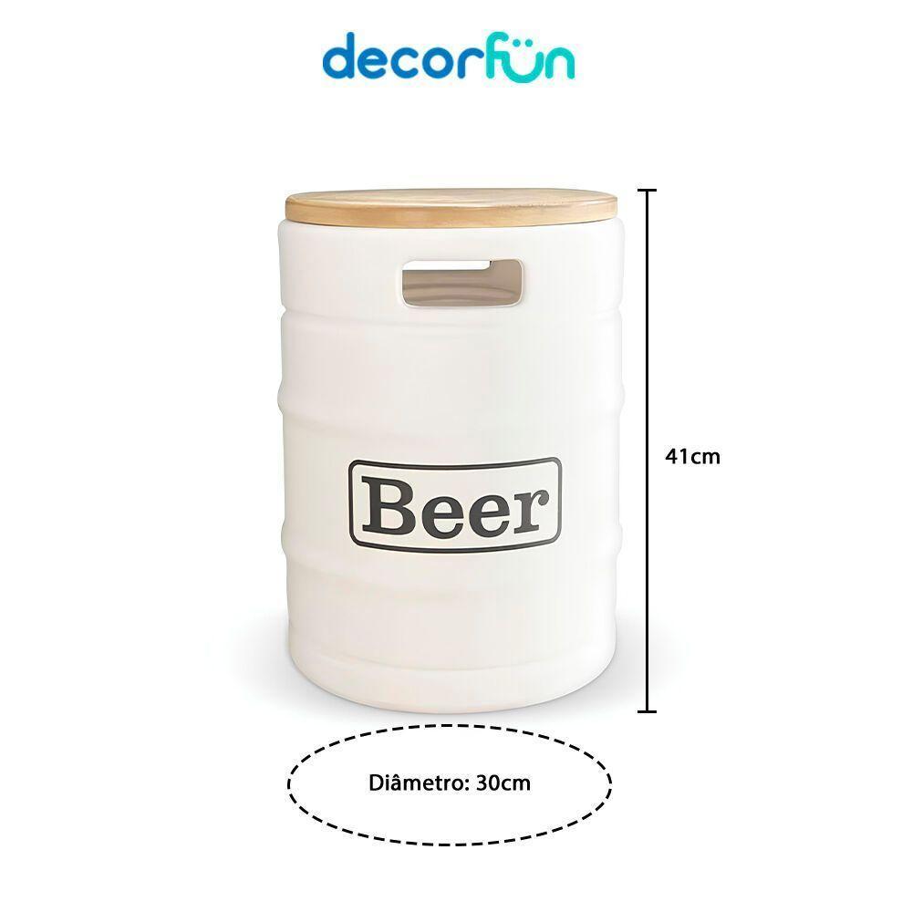 Banco Banqueta Cooler Iluminado Estilo Barril De Cerveja - Elegância E Versatilidade - 4