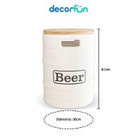 Banco Banqueta Cooler Iluminado Estilo Barril De Cerveja - Elegância E Versatilidade