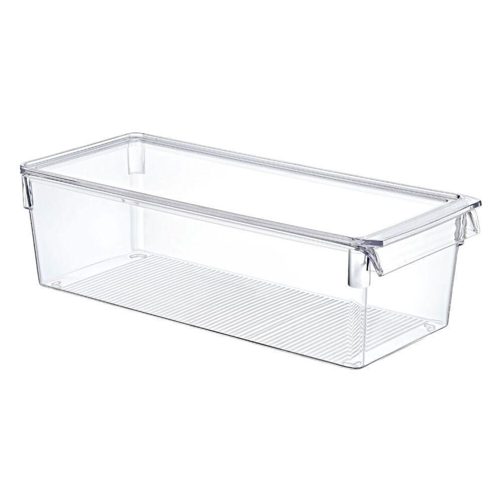 Organizador Prático Com Tampa - Tamanho M Para Geladeira (36x15x10cm) - 1