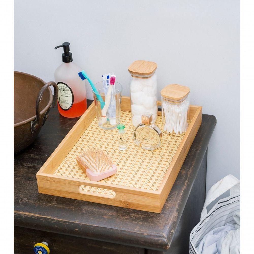 Pote De Vidro Quadrado 250ml Com Tampa De Bambu - Organização E Estilo Em Cada Espaço - 3