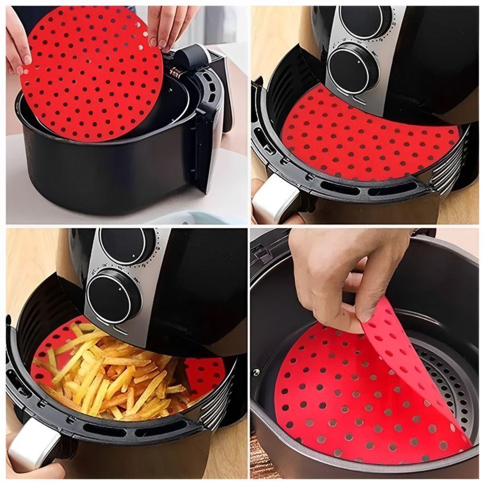 Tapete Antifrada De Silicone Para Airfryer ø20cm - Cozinha Prática E Sem Grude - 2