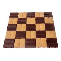 Protetor De Mesa Em Bambu Xadrez 16x16cm ? Elegância E Resistência Na Sua Cozinha - 4