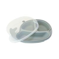 Prato Dividido Infantil Baleia Cinza - Design Fofo E Prático Para Refeições Do Seu Bebê - 1