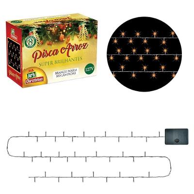 Pisca Natalina Brilhante Com 100 Leds Brancos Quentes - Magia Para Seu Natal!
