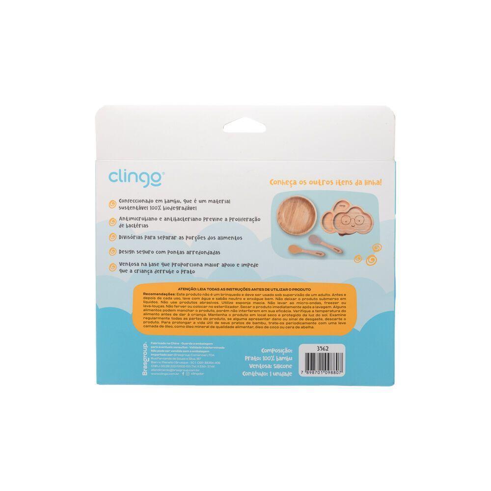 Prato Divertido De Bambu Com Ventosa Para Refeições Seguras De Crianças - 2