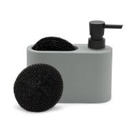 Organizador Elegante Para Detergente E Esponjas - Cinza Acqua: Estilo E Praticidade Na Cozinha - 2