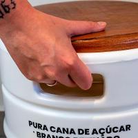 Banco Barril De Açúcar Com Tampo De Madeira Para Ambientes Externos Elegantes - 6