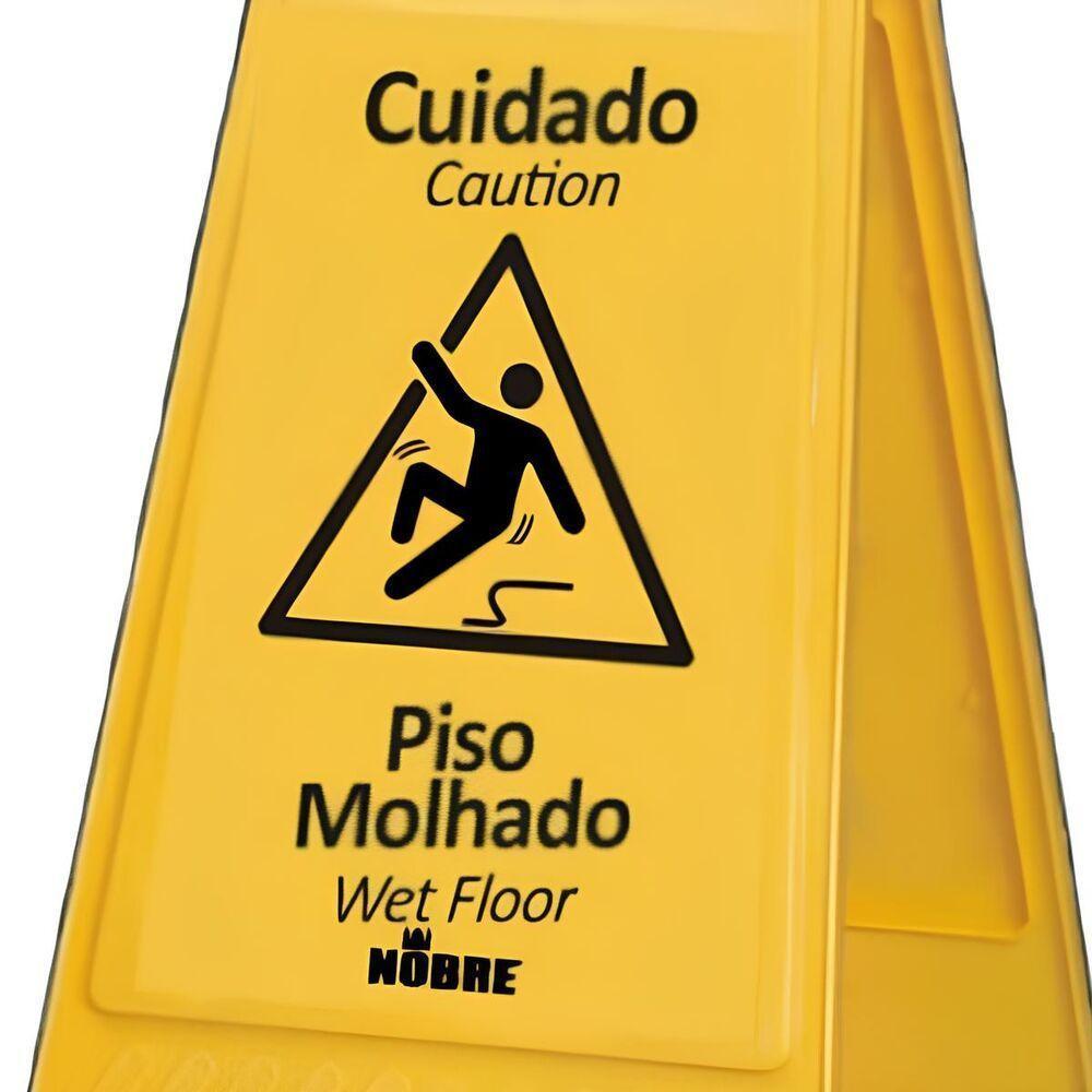 Placa Plástica De Sinalização - Segurança E Orientação Bilíngue Para Ambientes Perigosos - 2