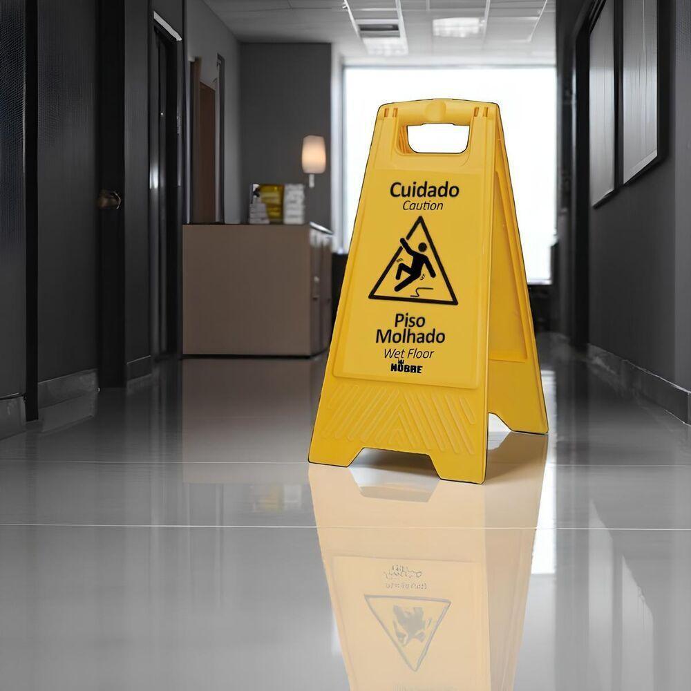 Placa Plástica De Sinalização - Segurança E Orientação Bilíngue Para Ambientes Perigosos - 3