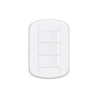 Interruptor Simples Triplo Fame Blanc+ Com Placa 4x2 Branco - 1