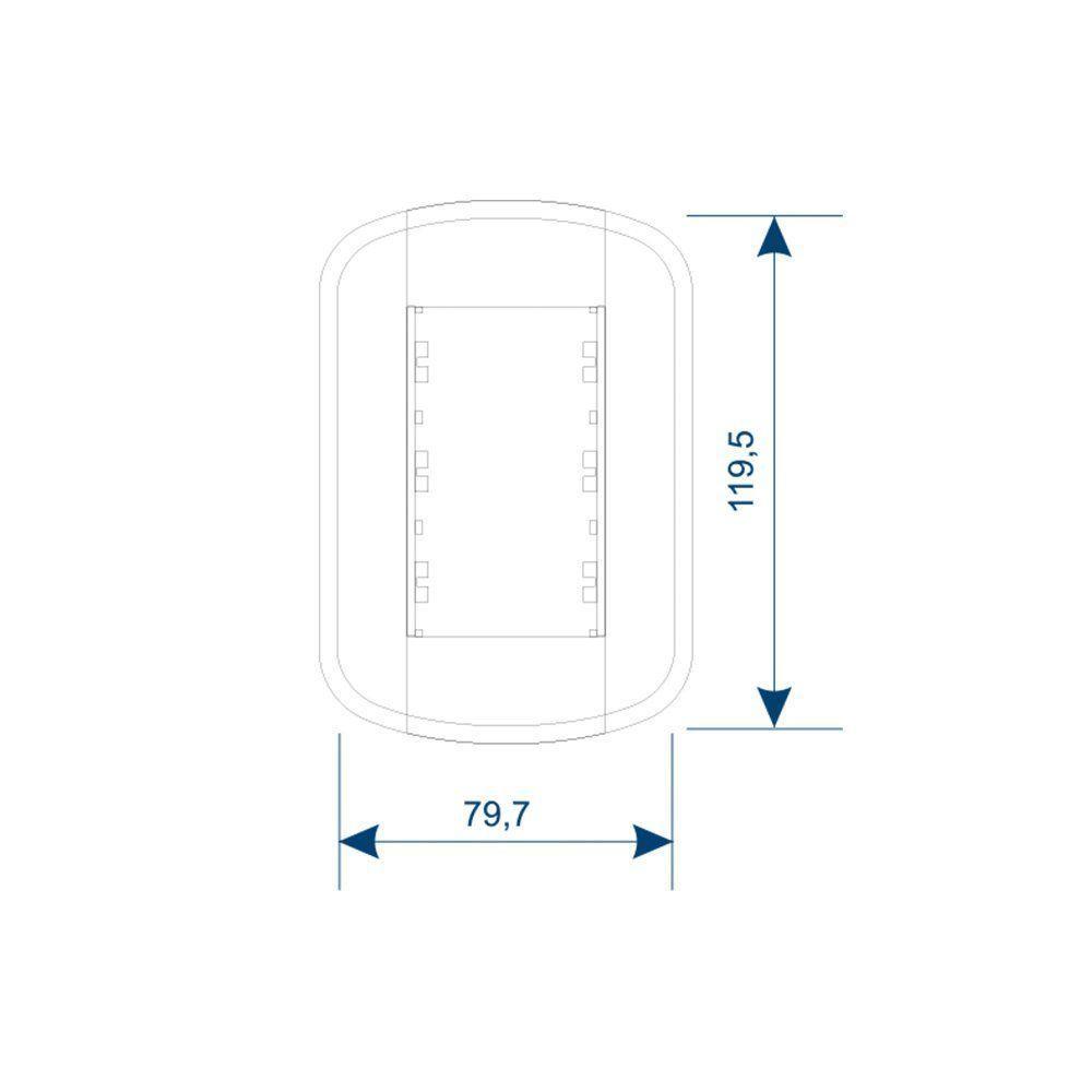 Interruptor Paralelo Fame Blanc+ Com Placa 4x2 Branco - 2