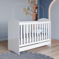 Berço Mini Cama 3 Em 1 Bala De Menta Henn Branco - 2