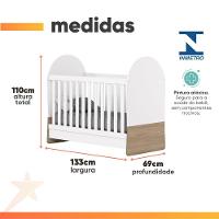 Berço Mini Cama 3 Em 1 Magia Branco / Madeirado