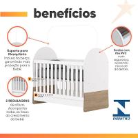 Berço Mini Cama 3 Em 1 Magia Branco / Madeirado - 6