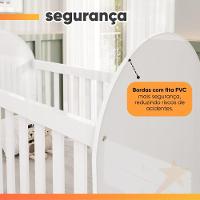 Berço Mini Cama 3 Em 1 Magia Branco / Madeirado - 9