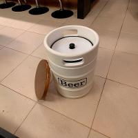 Banqueta Cooler Elegante Para Bebidas 28l Com Tampo De Madeira - Praticidade Para Festas E Eventos - 5