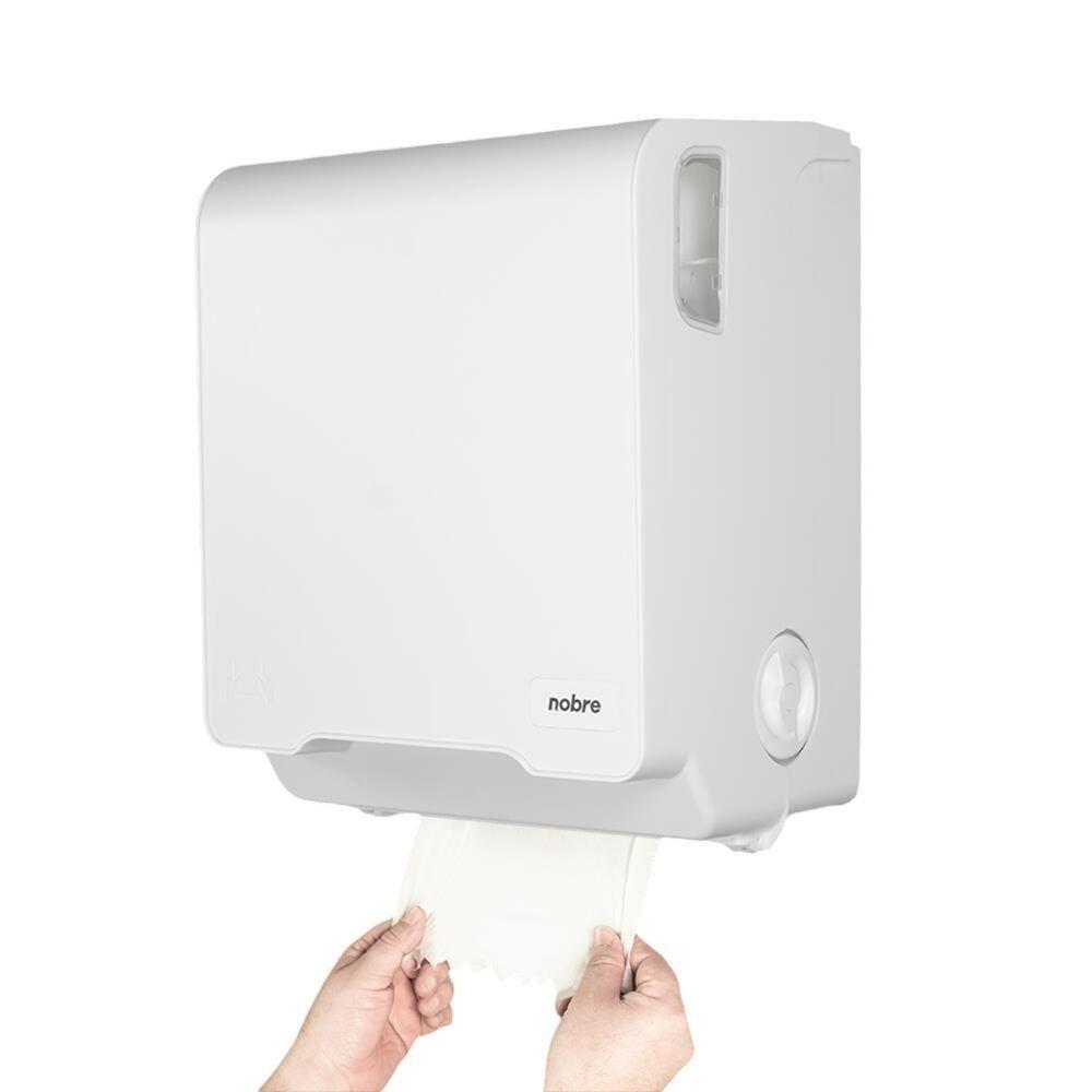 Dispenser Mecânico Para Toalhas Em Bobina - Design Sofisticado Em Branco - 1