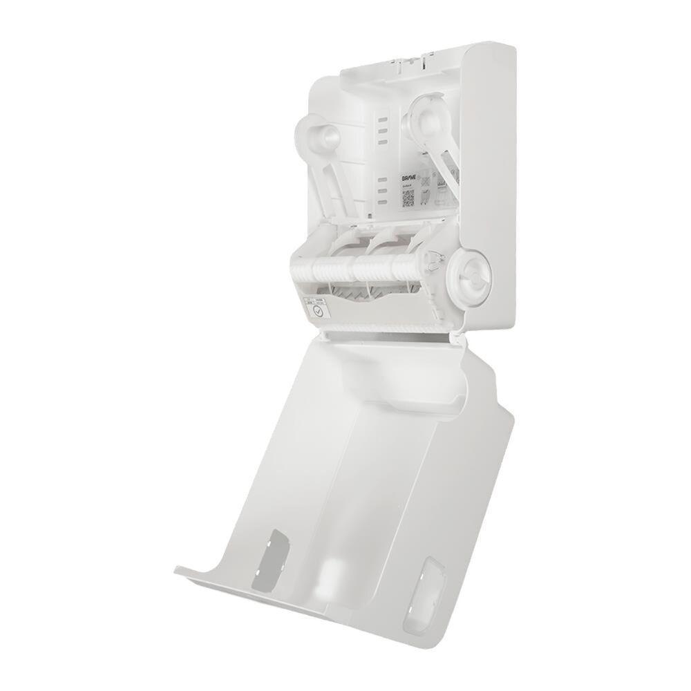 Dispenser Mecânico Para Toalhas Em Bobina - Design Sofisticado Em Branco - 4