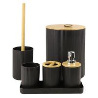 Conjunto De Banheiro Sofisticado 6 Peças Preto Nature - Elegância E Funcionalidade Para Seu Espaço - 1