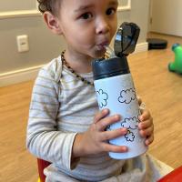 Garrafa Infantil De Alumínio 580ml Com Canudo - Praticidade E Estilo Para Crianças