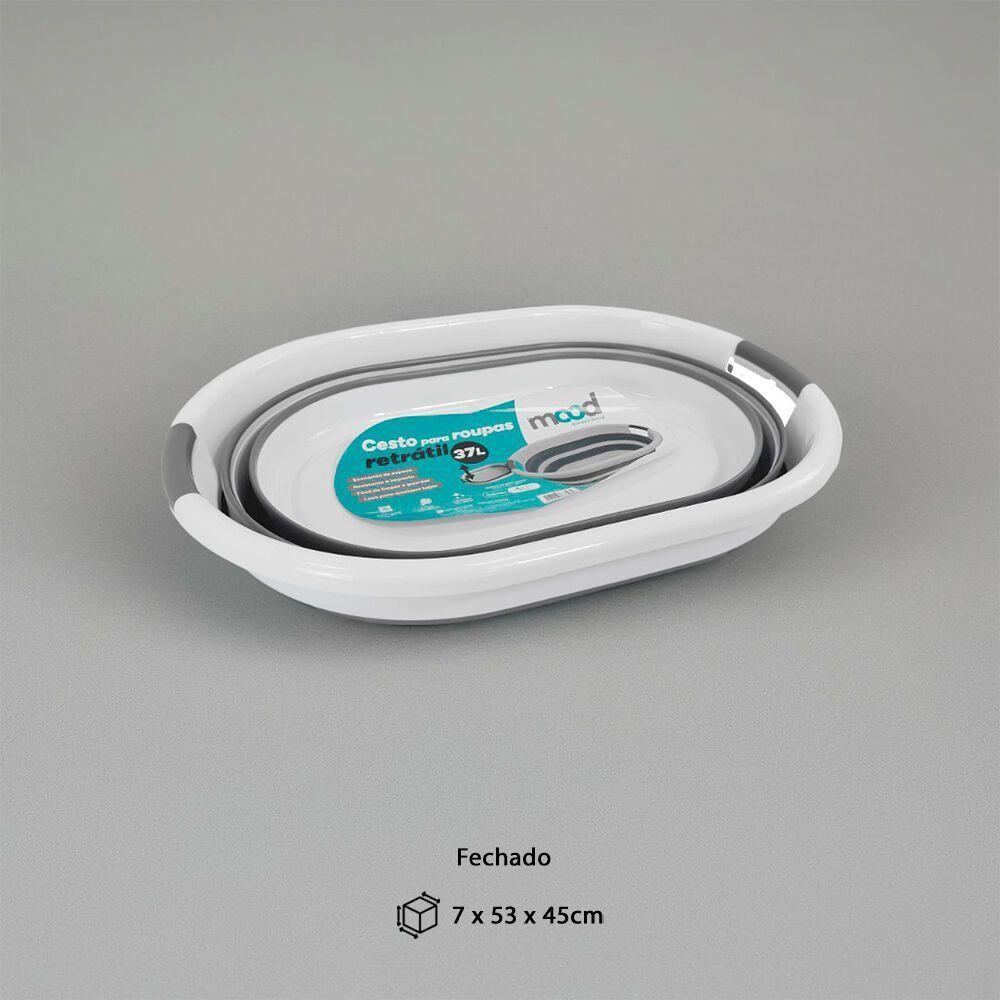 Cesto Retrátil Para Roupas 37l - Organização Prática E Elegante Para Sua Casa E Viagens - 3