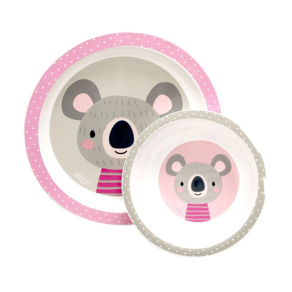Conjunto Divertido De Prato E Tigela Coala Com Ventosa Para Pequenos Gourmet - 4