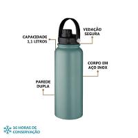 Garrafa Térmica Inox 1,1l Verde - Estilo E Praticidade Para Suas Bebidas Quentes E Frias - 4