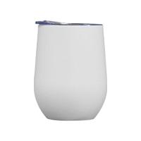 Copo Térmico Elegante Em Aço Inoxidável Branco Fosco Com Tampa Antivazamento - 3