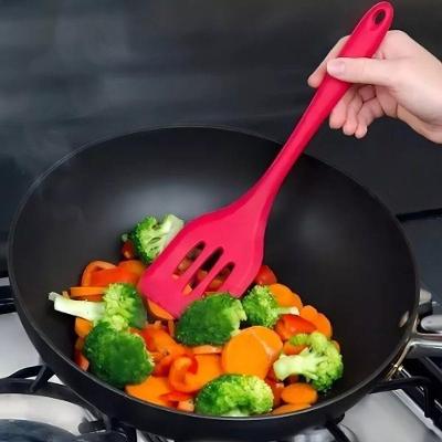 Espátula De Silicone Vermelha 30cm - Ideal Para Frituras E Cozinha Profissional